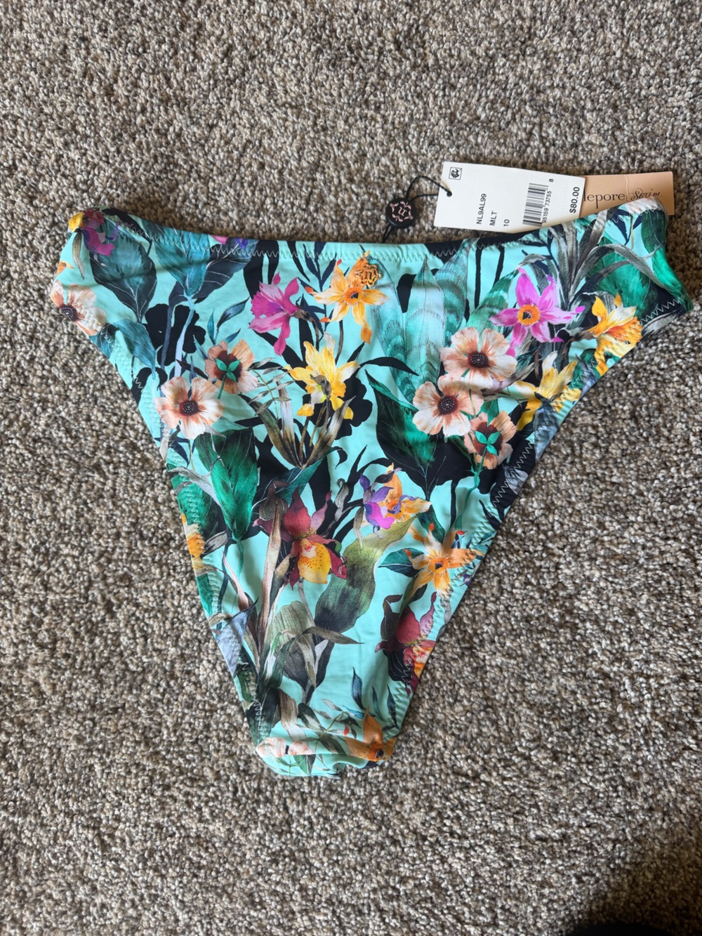 NWT Nanette Lepore Bikini Bottoms in Blooming Botanicals Floral size 10 - Picture 8 of 12